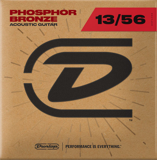 Dunlop Acoustic Phos Bronze Guitar Strings Σετ Χορδών Phosphor Bronze Ακουστικής Κιθάρας 13 - 56" Medium
