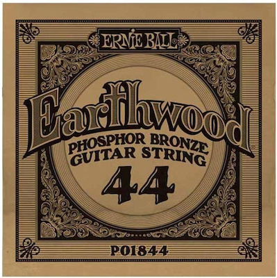 Ernie Ball Single Phosphor Bronze Strings 6pcs for Acoustic Guitar Earthwood Phosphor Bronze .044"