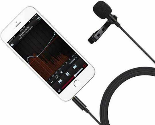 Hands-Free Lavalier Set Electret Microphone 3.5mm Πέτου, Clip On Journalistic Jack 3.5mm