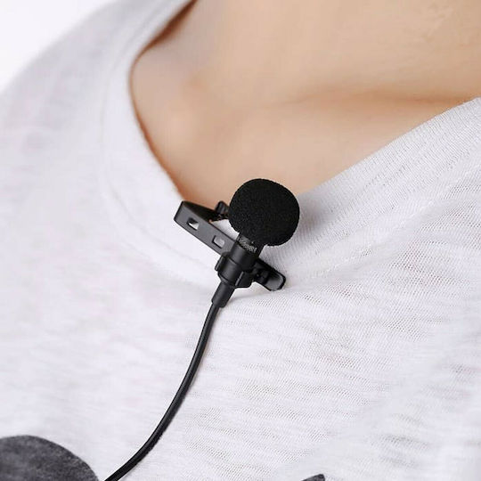 Hands-Free Lavalier Set Electret Microphone 3.5mm Πέτου, Clip On Journalistic Jack 3.5mm