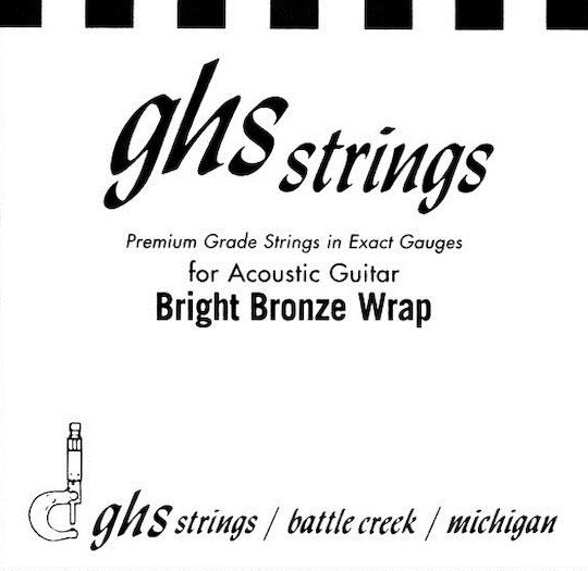 GHS Strings Bright Μονή Χορδή Bronze Ακουστικής Κιθάρας 54"