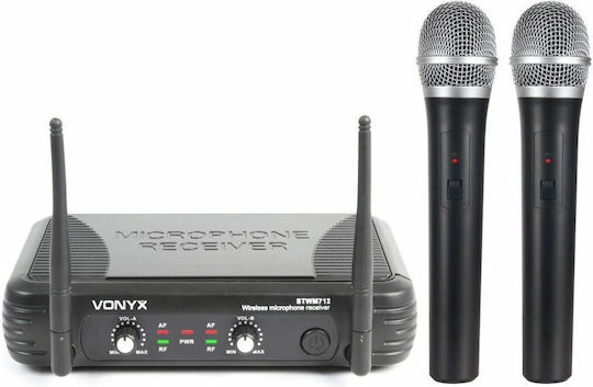Vonyx STWM712 Set Wireless Δυναμικό Microphone Handmade for Vocals