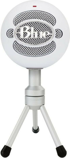 Blue Microphones Snowball ICE Condenser Microphone USB Tabletop for Vocals in White Color