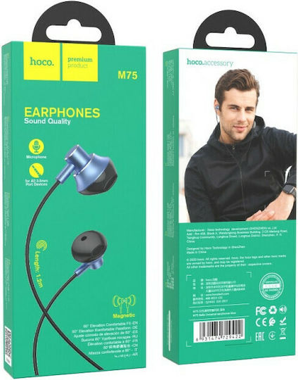 Hoco M75 Belle In-ear Handsfree με Βύσμα 3.5mm Μπλε