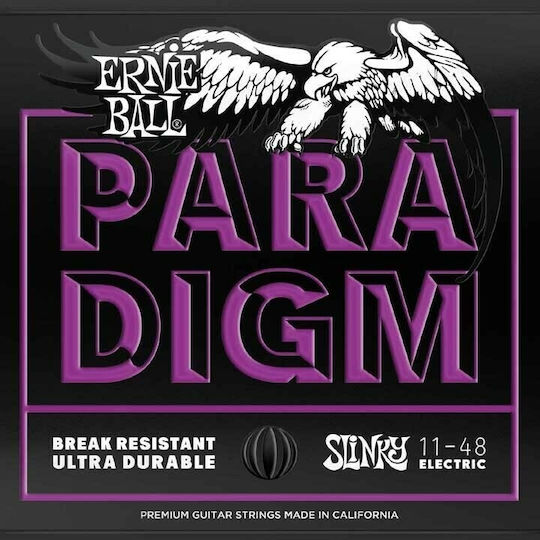 Ernie Ball Slinky Paradigm Set of Steel Electric Guitar Strings 11 - 48 Power