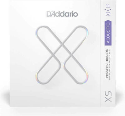 Daddario Set of Phosphor Bronze Strings for Acoustic Guitar XS Acoustic Custom Light 11 - 52"