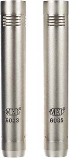 MXL 603 Pair Set Condenser (Small Diaphragm) Microphone XLR for Vocals in Silver Color