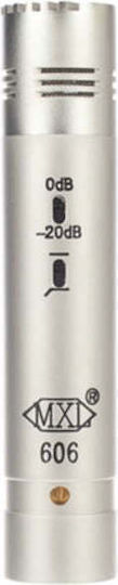 MXL 606 Condenser (Small Diaphragm) Microphone XLR Shock Mounted for Studio in Gray Color