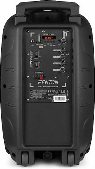 Fenton Karaoke Speaker with Wired Microphone and Lighting Effects FT208 LED 170.020 Black