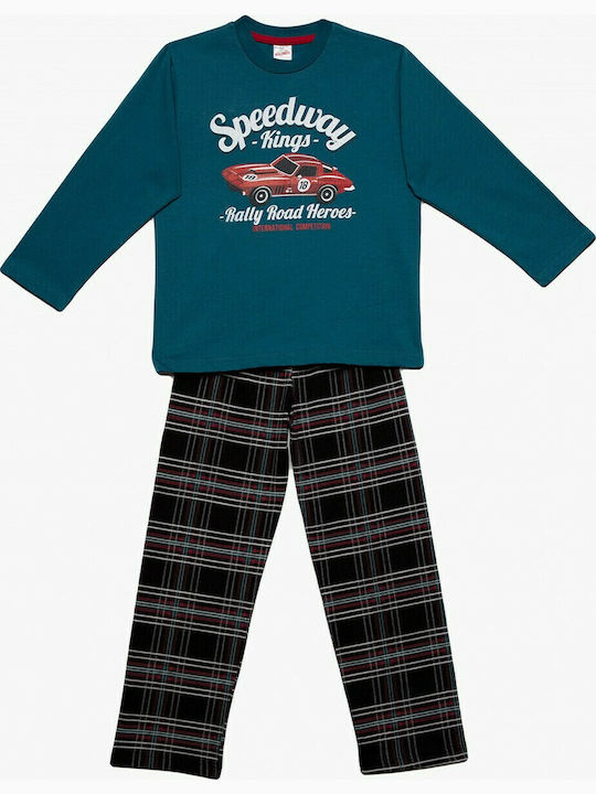 Minerva Kids' Pajamas Winter Petrol Speedway