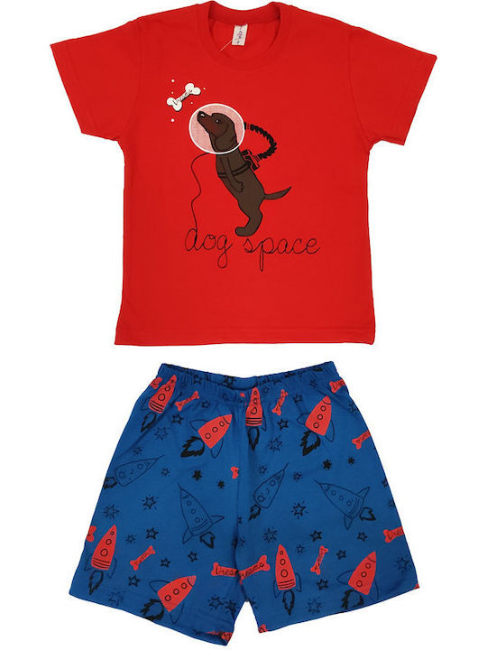 Dreams by Joyce Детска Пижама Лятна Червена Dog Space