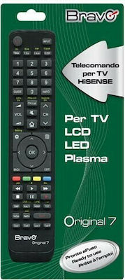 Bravo Compatible Remote Control Original 7 for Τηλεοράσεις Hisense