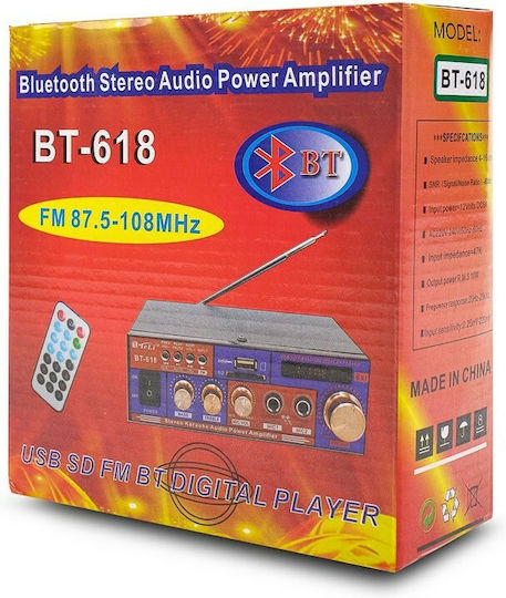 Ενισχυτής Mini Teli BT-618 Μαύρος