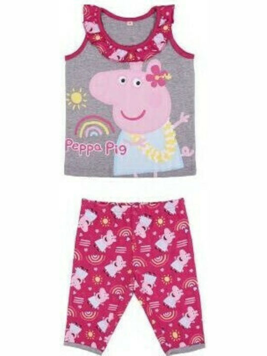 Cerda Παιδική Πιτζάμα Καλοκαιρινή Γκρι Peppa Pig