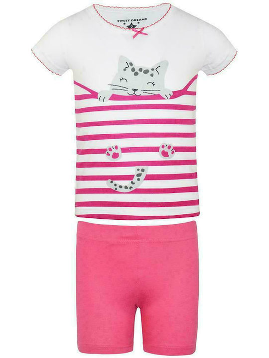 Energiers Set Top & Bottom Kids Summer Pyjamas Fuchsia