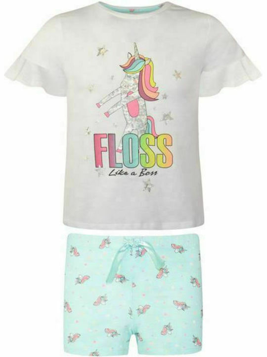 Energiers Kids Pyjamas Summer Cotton White