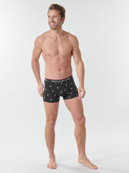 Ralph Lauren Men's Boxers Black with Patterns 3Pack