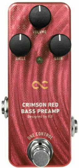 One Control Crimson Red Bass Pedals Preamp Electric Bass
