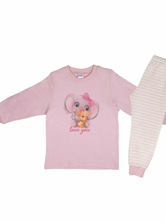 Pretty Baby Kinder Schlafanzug Winterlich Rosa