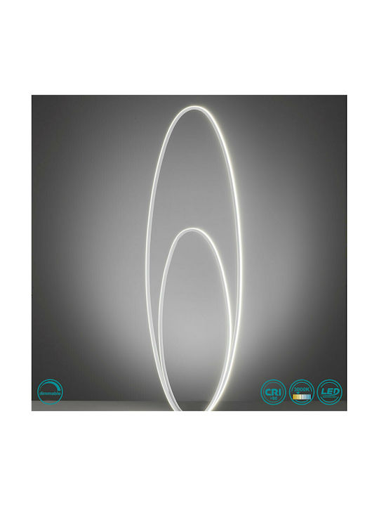 Wofi Nia LED Φωτιστικό Δαπέδου Υ120xΜ35εκ. με Θερμό Λευκό Φως 1700lm Λευκό