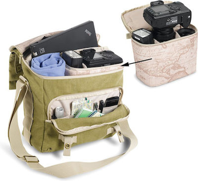National Geographic Τσάντα Ώμου Φωτογραφικής Μηχανής Earth Explorer Medium Messenger Bag Μέγεθος Medium σε Χακί Χρώμα