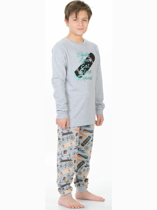 MEI Kids' Pajamas Winter Gray