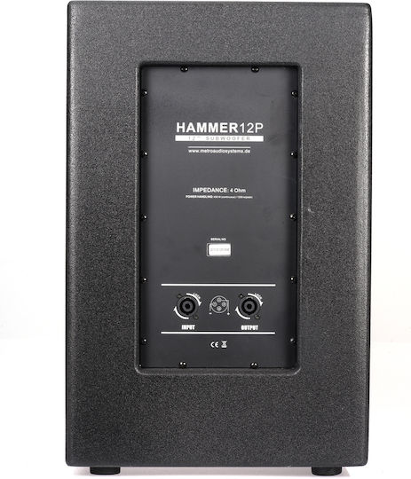 Metro Hammer-12P 160002 Passive Subwoofer PA 400W 12" 34.5x46x54cm.