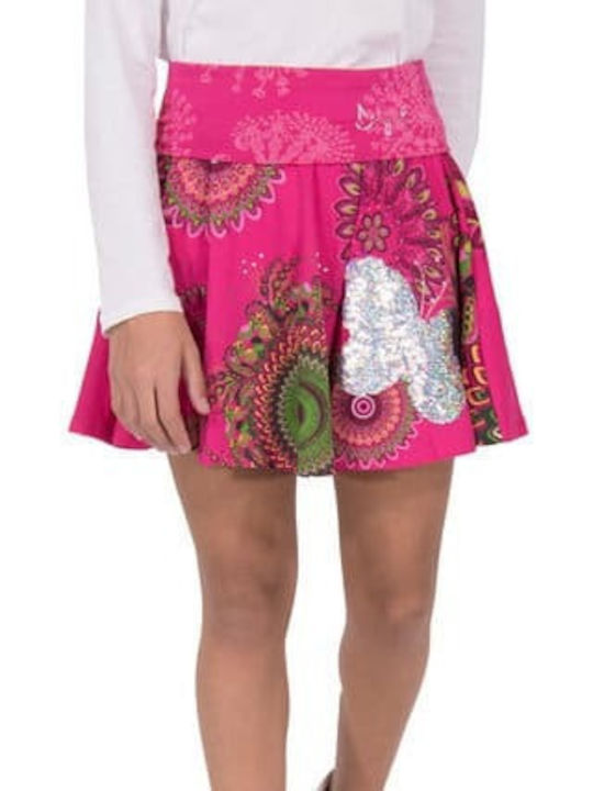 Kids' Pleated Skirt Fuchsia Galactic