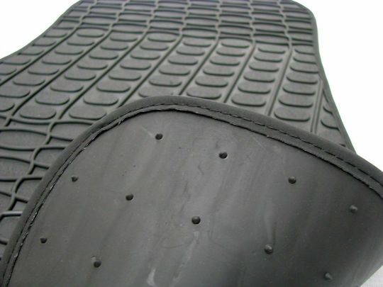 Novline Set of Front and Rear Mats 4pcs Tray Type for Hyundai Santa Fe 2001-2006 Black