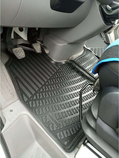 Rizline Set of Front and Rear Mats 2pcs Tray Type for Mercedes-Benz Sprinter Volkswagen Crafter 2007 Black