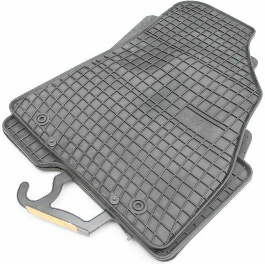 Frogum Σετ Μπροστινά και Πίσω Πατάκια 4τμχ για Peugeot Bipper Fiat Fiorino Citroen Nemo 2008 Μαύρα