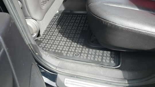 Rezaw Plast Set of Front and Rear Mats 4pcs Tray Type for Hyundai Santa Fe 2006-2012 Black