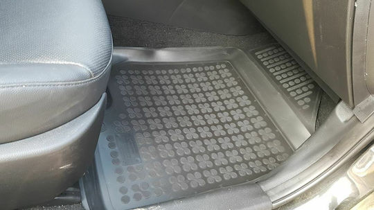 Rezaw Plast Set of Front and Rear Mats 4pcs Tray Type for Kia Optima 2010-2015 Black