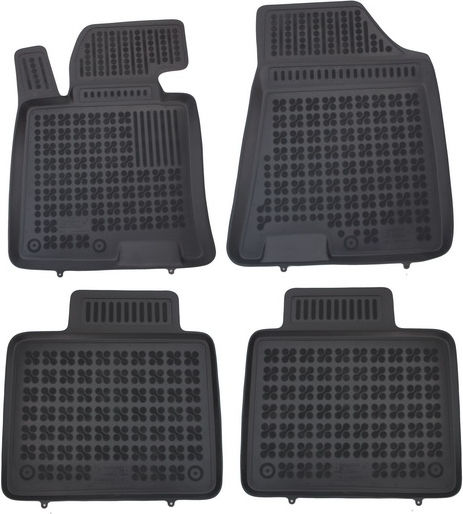 Rezaw Plast Set of Front and Rear Mats 4pcs Tray Type for Hyundai i40 2011-2021 Black