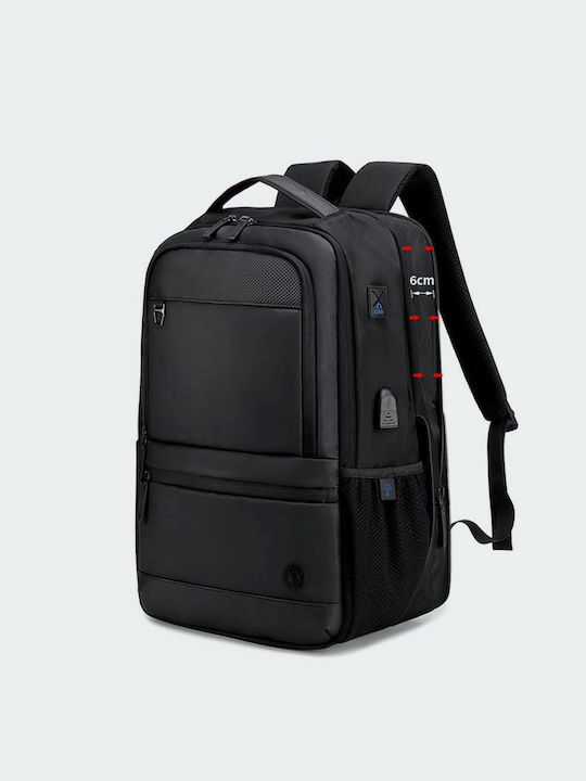 Arctic Hunter Golden Wolf GB00402 Waterproof Laptop Backpack 15.6" with USB Port in Black Colour