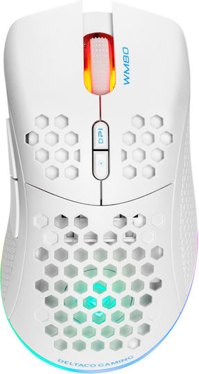 Deltaco GAM-120 Wireless RGB Gaming Mouse 4800 DPI White