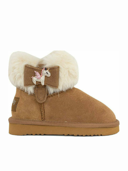 Sveva Suede Kids Boots Brown
