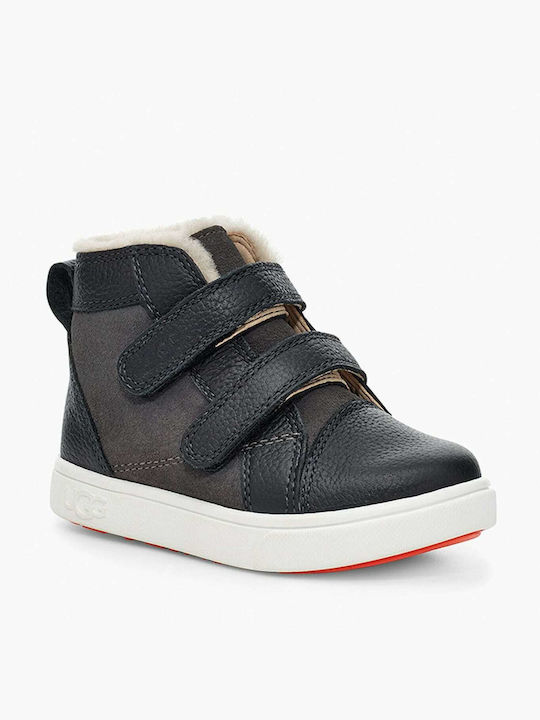 Rennon II Leather Kids Boots with Velcro Blue