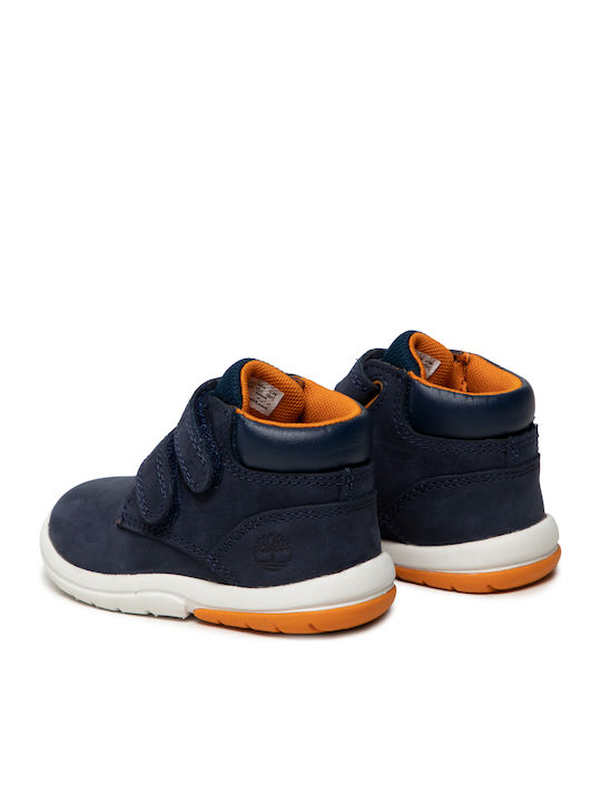 Toddle Tracks H&L Ανατομικά Suede Παιδικά Μποτάκια με Σκρατς Μπλε