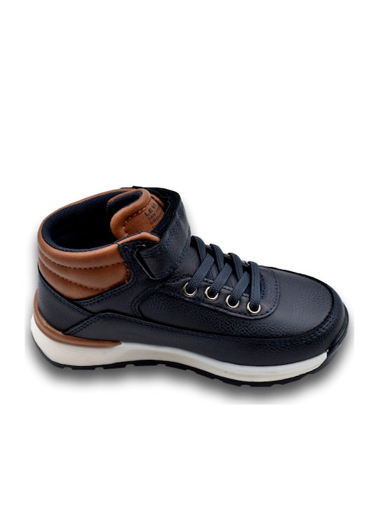 Ascot Mini Kids Boots with Velcro Navy Blue