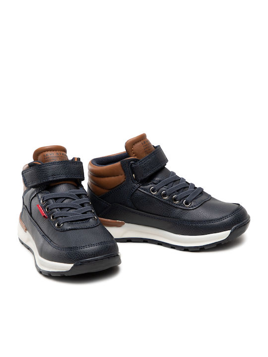 Ascot Mini Kids Boots with Velcro Navy Blue