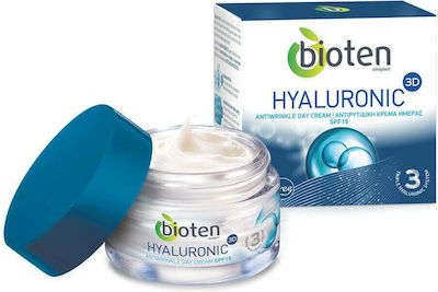 Bioten 3D Αnti-aging & Moisturizing Day Cream Suitable for All Skin Types with Hyaluronic Acid 15SPF 50ml