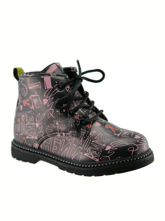 Lederne Kinderstiefel mit Reißverschluss Gray