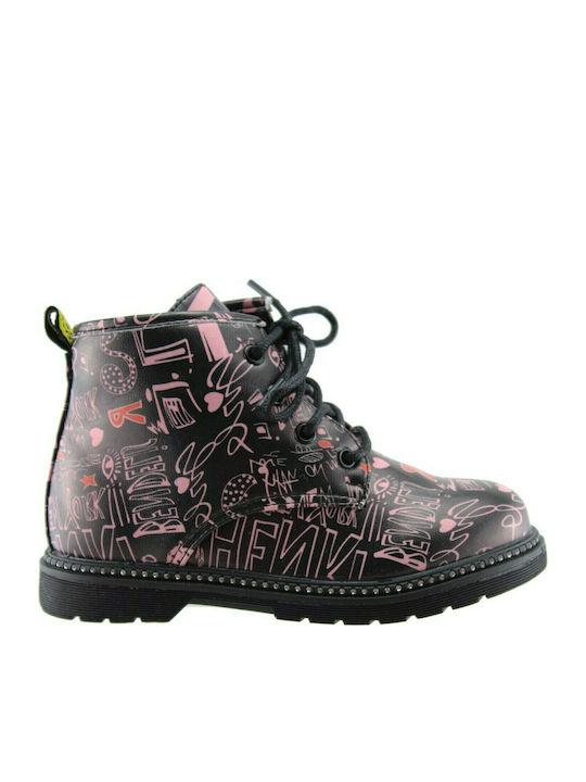 Lederne Kinderstiefel mit Reißverschluss Gray