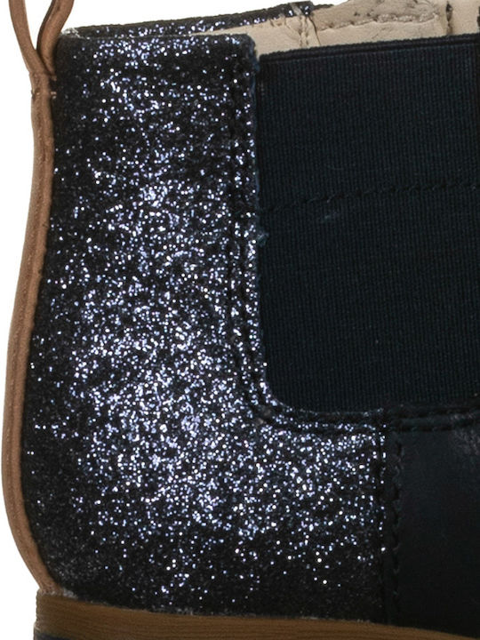 Kids Drew Fun K Leather Kids Boots with Zipper Blue