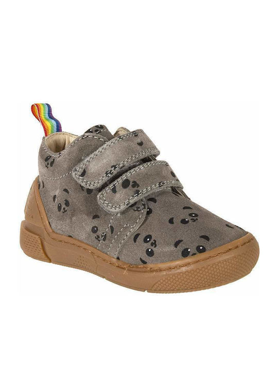 High Freedom Anatomical Suede Kids Boots with Velcro Gray