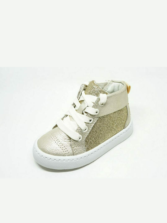 City Oasis HT Glitter Δερμάτινα Παιδικά Μποτάκια με Φερμουάρ Χρυσά
