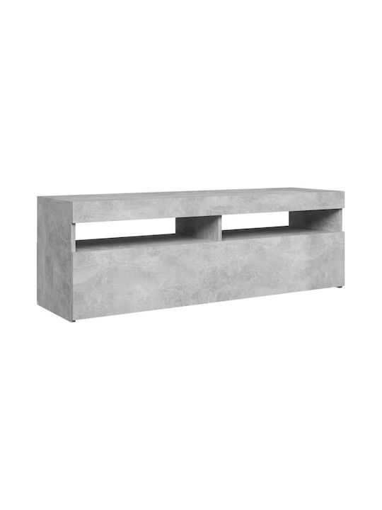 Stand TV Cu Iluminare LED Gri Beton L120xA35xÎ40cm