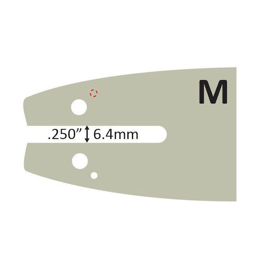 Nakayama Po1050sr Λάμα Αλυσοπρίονου 25cm (10") για Αλυσίδα με Βήμα 3/8"LP, Πάχος Οδηγών .050"-1.3mm & Αριθμό Οδηγών 40Ε