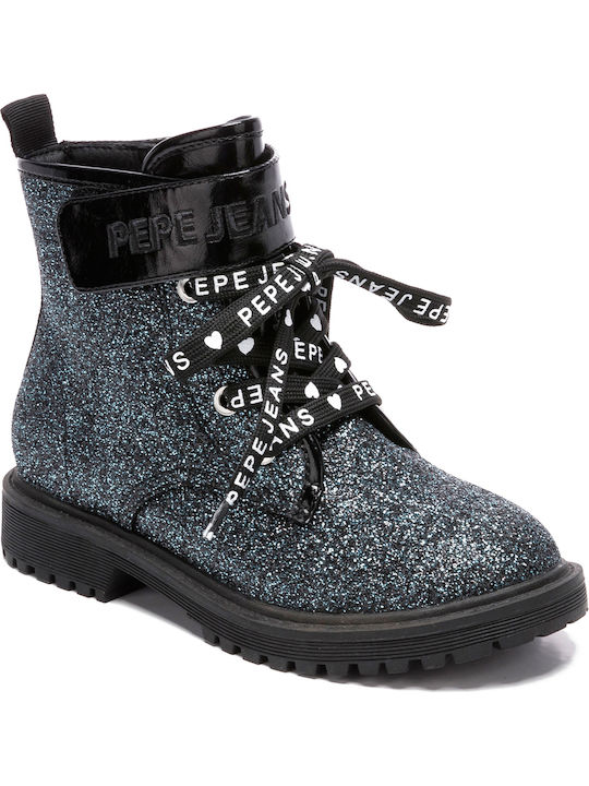 Hatton Kinderstiefel mit Schnürsenkeln Silber